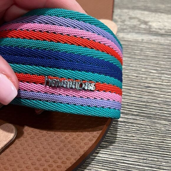 Havaianas Womens You Malta Flip-Flop Sandals Slip-On Open-Toe Rust Mix S… - Picture 5 of 8